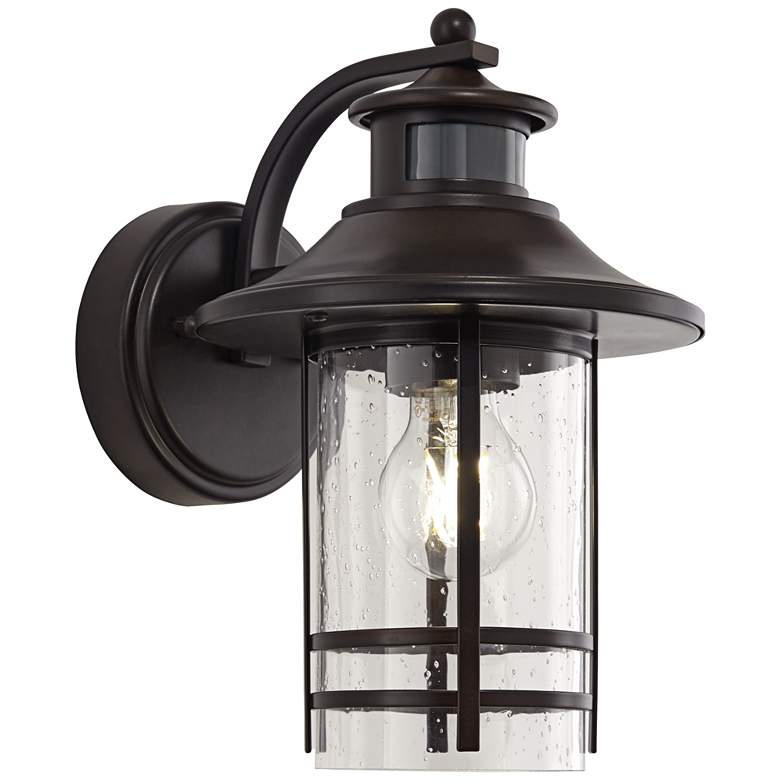 Image 5 Galt 11 1/4" High Bronze Motion Sensor Outdoor Wall Light Set of 2 more views