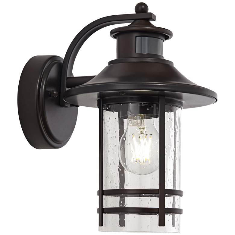 Image 6 Galt 11 1/4" High Bronze Motion Sensor Outdoor Wall Light Set of 2 more views