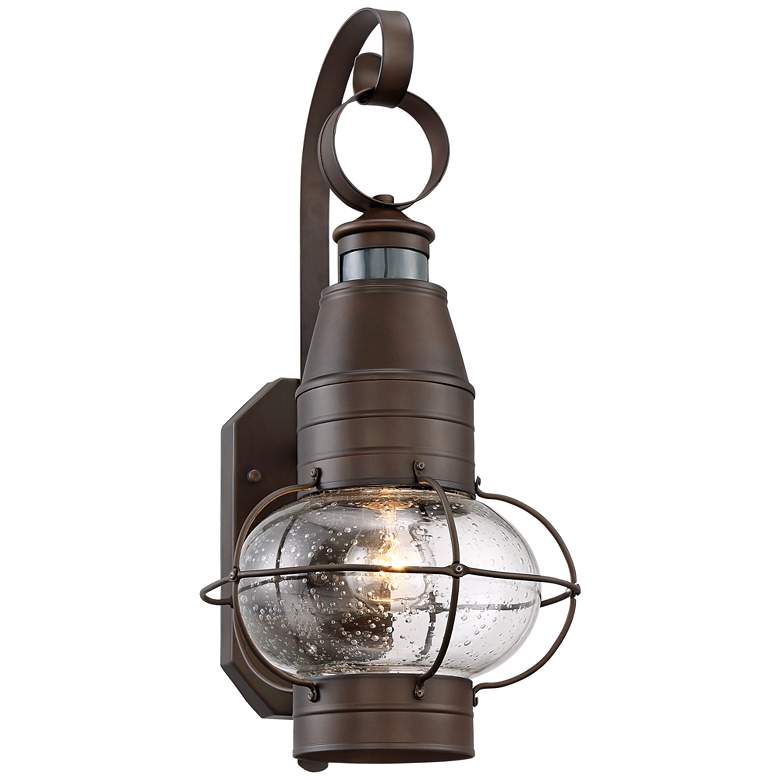 Image 6 Galt 19 3/4 inch High Bronze Motion Sensor Rustic Outdoor Lantern Light more views