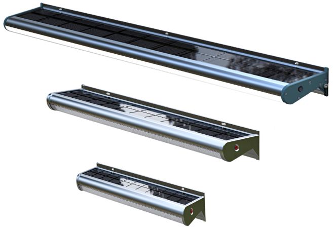 Galt 23 1/2" Wide Gray Solar Powered LED Wall Wash Flood Light