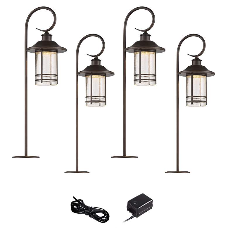 Image 1 Galt Oil-Rubbed Bronze 6-Piece LED Landscape Path Light Set