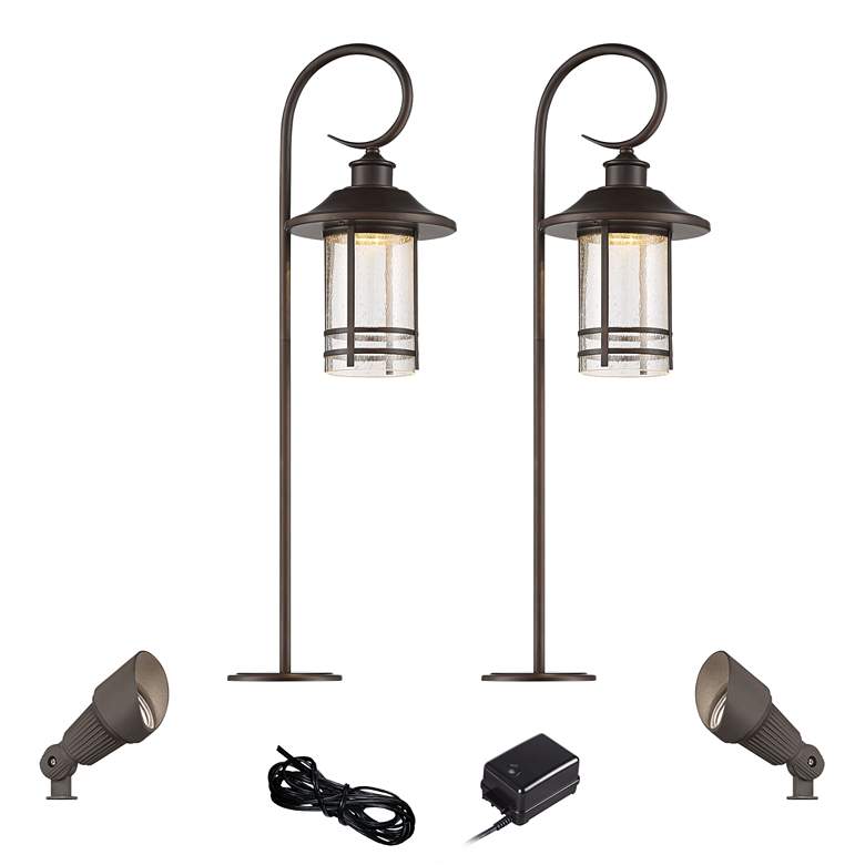 Image 1 Galt Oil-Rubbed Bronze 6-Piece LED Path and Spot Light Set