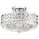 Galvan 12 1/2" Wide Traditional Chrome and Crystal Ceiling Light