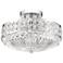 Galvan 12 1/2" Wide Traditional Chrome and Crystal Ceiling Light