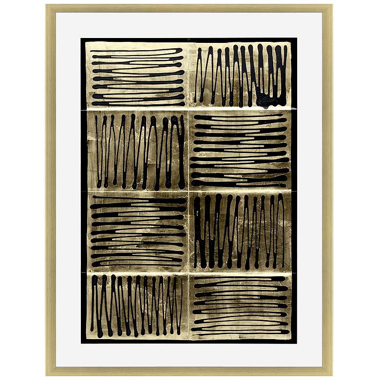 Image 1 Galvanize in Gold I 35"W x 46"H Framed Art