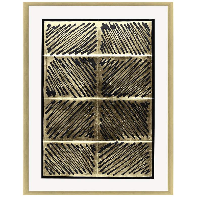 Image 1 Galvanize in Gold II 35"W x 46"H Framed Art
