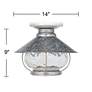 Thumbnail2 of Galvanized Finish Lantern Outdoor LED Ceiling Fan Light Kit more views