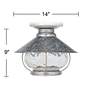 Galvanized Finish Lantern Outdoor LED Ceiling Fan Light Kit