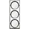 Galvanized Metal 9" x 26" Tilting 3-Piece Wall Mirror
