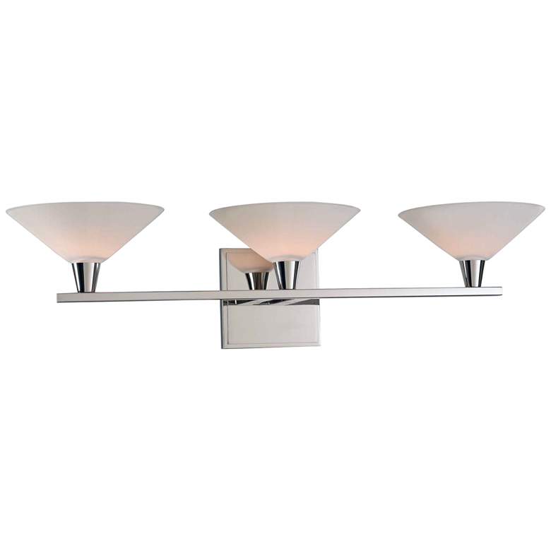Image 1 Galvaston 23" Wide Polished Nickel 3-LED Bath Light