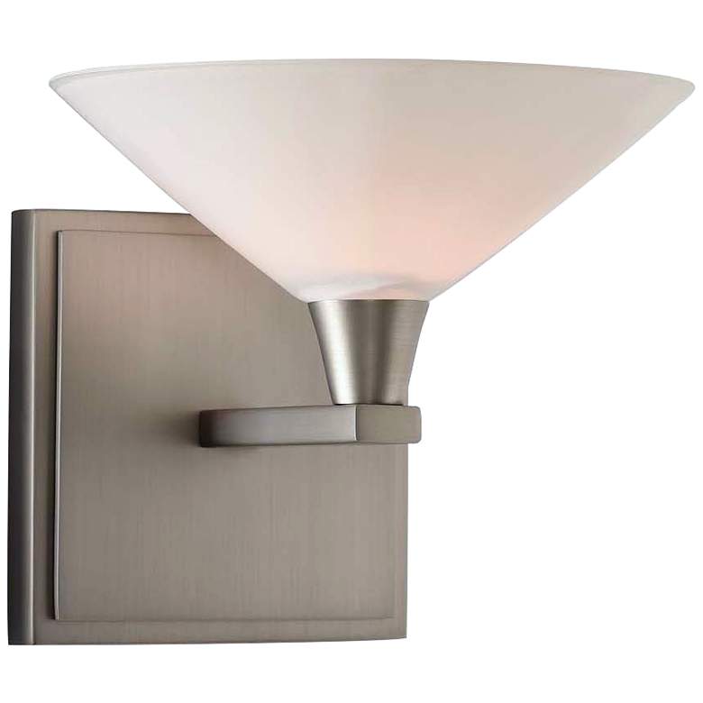 Image 1 Galvaston 6" High Satin Nickel LED Wall Sconce