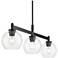 Galveston 35" Wide Linear Pendant in Matte Black with Clear Glass