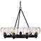Galveston 37" Wide Rubbed Bronze 9-Light Chandelier With Seeded Glass