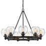 Thumbnail2 of Galveston 37" Wide Rubbed Bronze 9-Light Chandelier more views