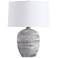 Galveston White Crackle Charcoal Wash Accent Table Lamp