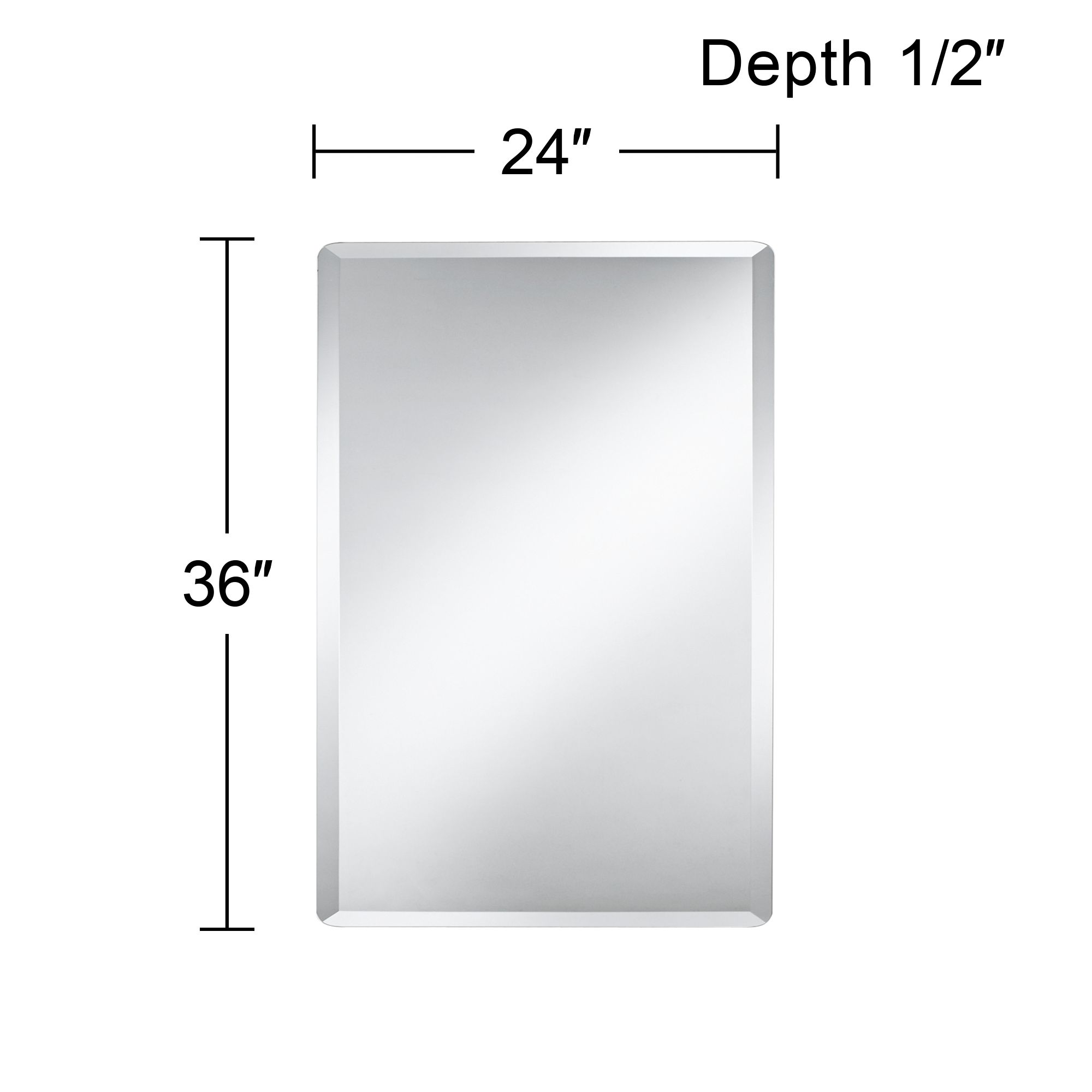 Galvin 24" x 36" Frameless Beveled Wall Mirror P1400 Lamps Plus