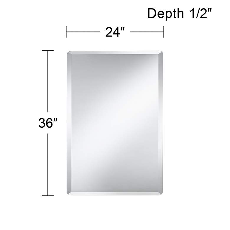 Galvin 24&quot; x 36&quot; Frameless Beveled Wall Mirror more views