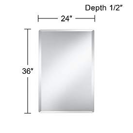Image5 of Galvin 24" x 36" Modern Frameless Beveled Wall Mirror more views