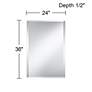 5_Galvin 24" x 36" Modern Frameless Beveled Wall Mirror more views