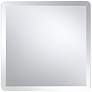 Galvin 36" Square Frameless Beveled Wall Mirror in scene