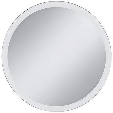 Galvin Frameless Beveled 30" Round Wall Mirror