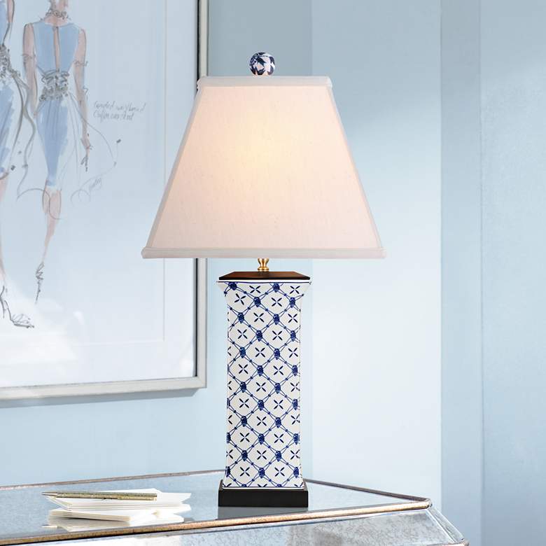 Image 1 Galway Blue and White Porcelain Table Lamp