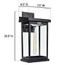 7_Gama Sonic 14 1/2" High Modern Farmhouse Solar Powered Wall Light more views