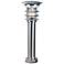 Gama Sonic 24 1/4" Silver Solar Powered LED Bollard Landscape Light