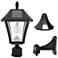 Gama Sonic Baytown II Bulb 19" High Black GS LED Outdoor Solar Light