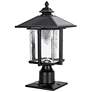 4_Gama Sonic Casita 15 1/4" High Black Solar LED Post-Pier Mount Light more views