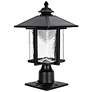 5_Gama Sonic Casita 15 1/4" High Black Solar LED Post-Pier Mount Light more views