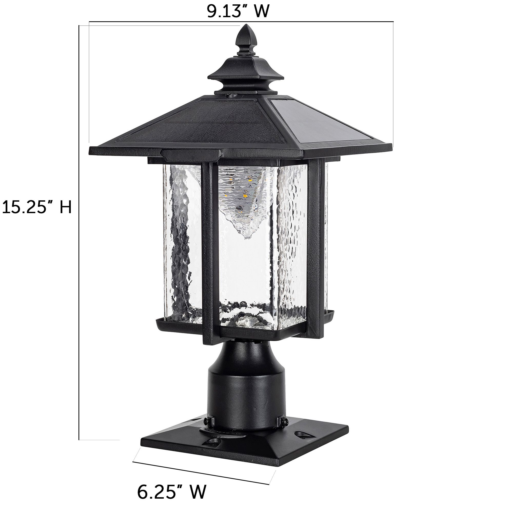 Watch A Video About the Casita Black LED Outdoor Solar Post or Pier Light
