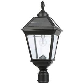 Image3 of Gama Sonic Imperial Bulb 24 1/4"H Black Solar LED Outdoor Post Light