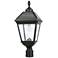 Gama Sonic Imperial Bulb 24 1/4"H Black Solar LED Outdoor Post Light