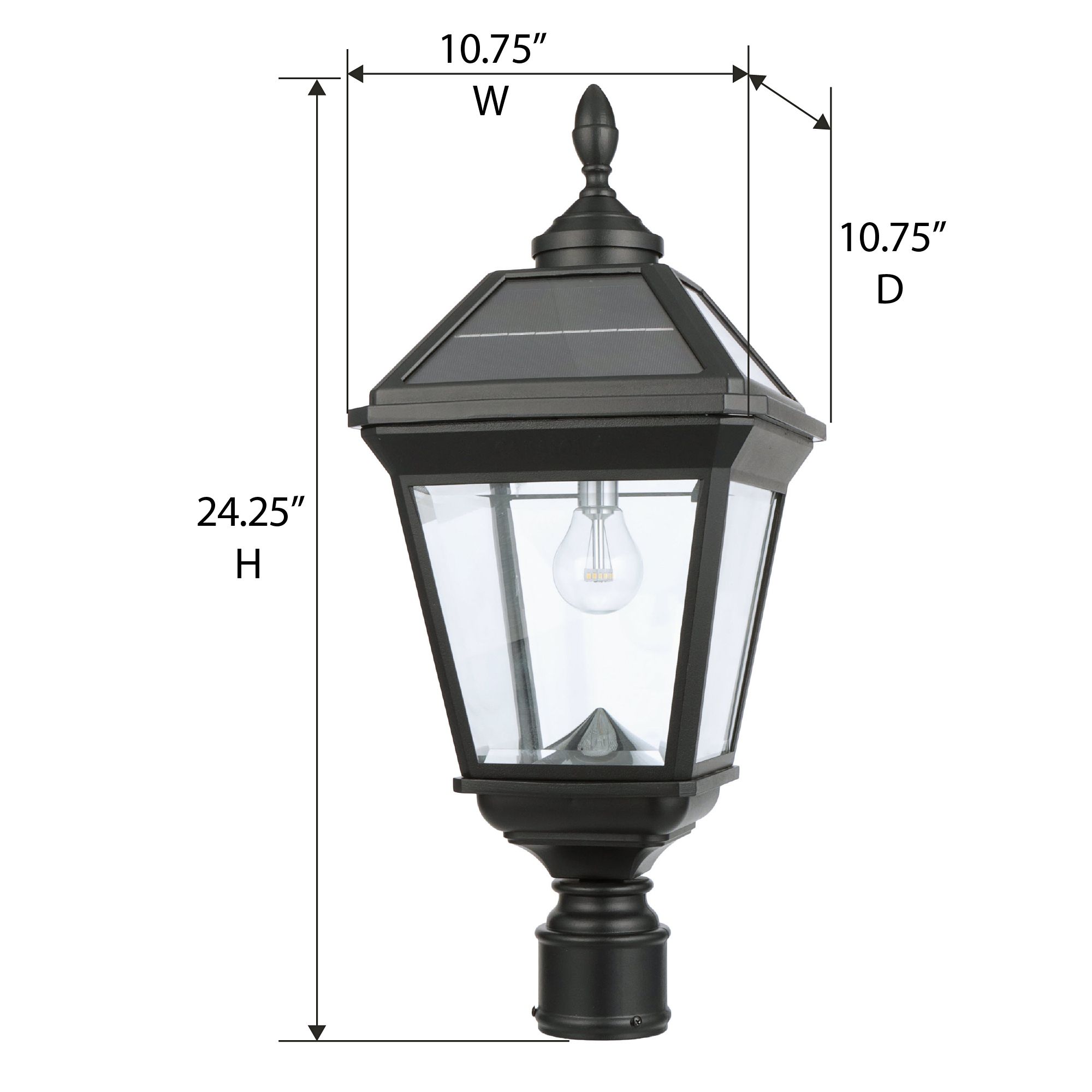 Watch A Video About the Imperial Bulb Black LED Solar Outdoor Post Light