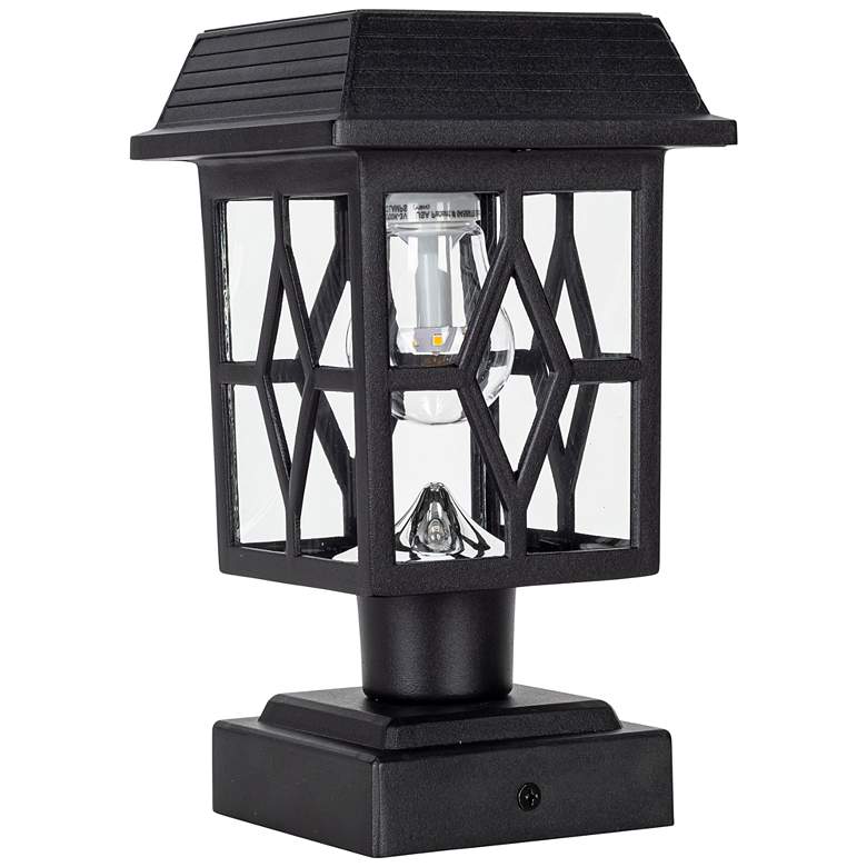 Image 2 Gama Sonic Luna II 9" High Black GS LED Solar Lights Set of 2