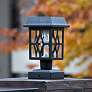 2_Gama Sonic Luna II 9" High Black GS LED Solar Lights Set of 2