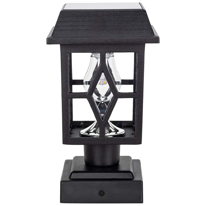 Image 3 Gama Sonic Luna II 9" High Black GS LED Solar Lights Set of 2 more views
