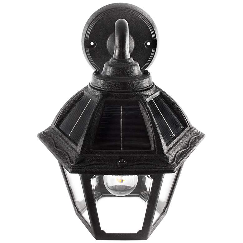 Image 5 Gama Sonic Polaris 12" High Black Solar-Powered LED Outdoor Wall Light more views