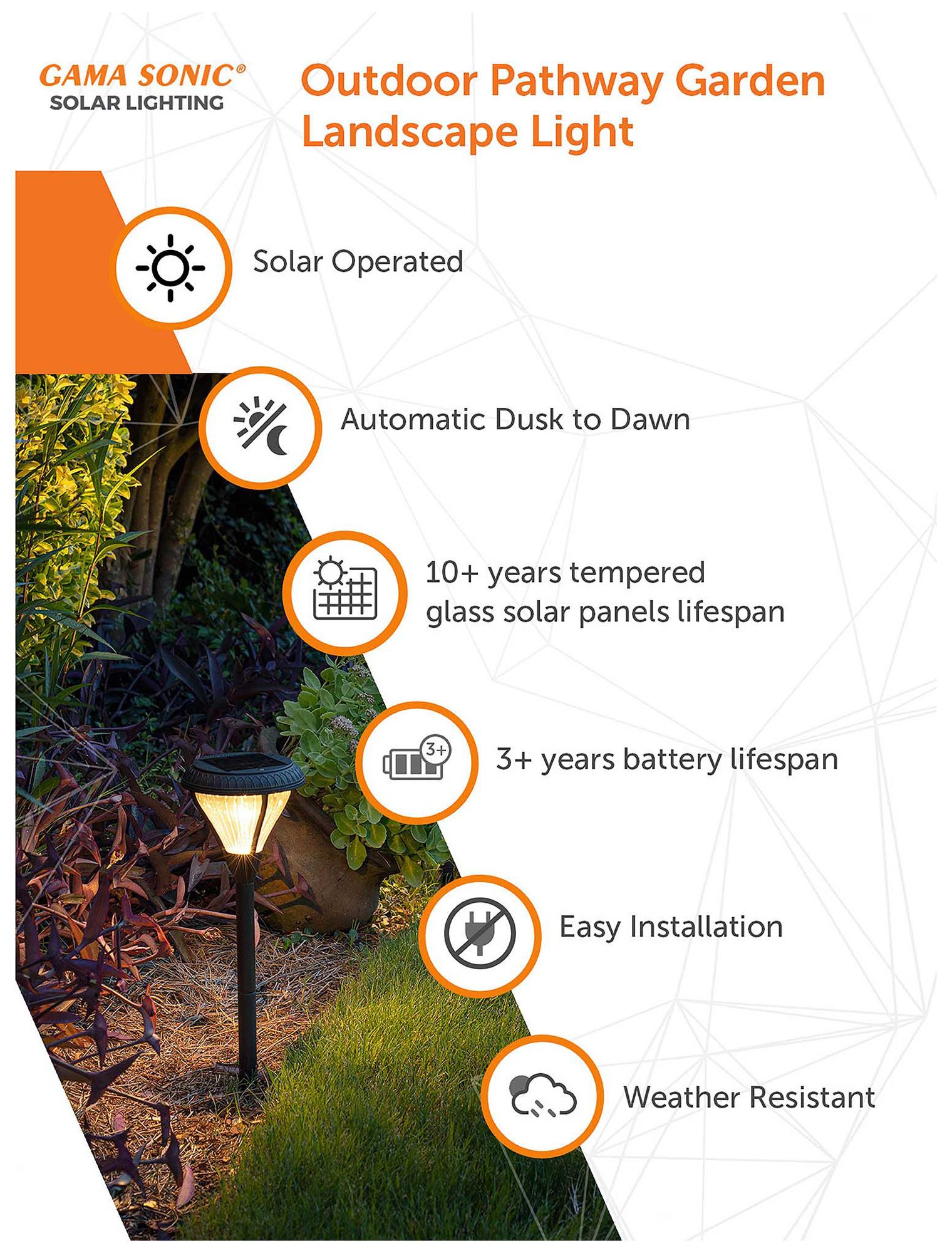 Image 5 Gama Sonic Premier Garden Dual Light 3100K/6000K - 8 PK more views