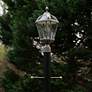 5_Gama Sonic Royal Bulb 18" High Bronze Solar LED Outdoor Post Light more views