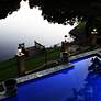 3_Gama Sonic Royal Bulb 23" Brushed Bronze Solar LED Pier Mount Light more views