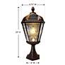 5_Gama Sonic Royal Bulb 23" Brushed Bronze Solar LED Pier Mount Light more views