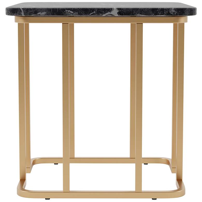 Image 4 Gambeza 23 3/4" Wide Black Gold End Table more views