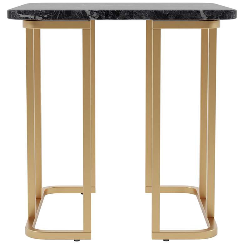 Image 5 Gambeza 23 3/4" Wide Black Gold End Table more views