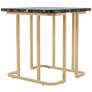 Gambeza 23 3/4" Wide Black Gold End Table