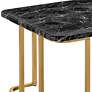 Gambeza 47 1/4" Wide Black Gold Rectangular Coffee Table