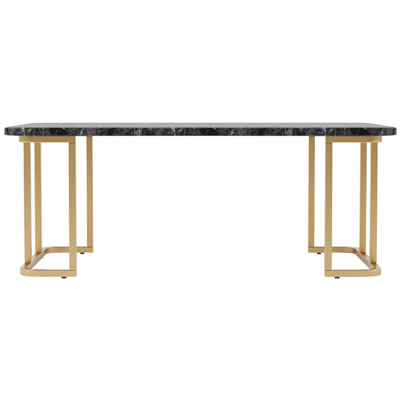 Image 5 Gambeza 47 1/4" Wide Black Gold Rectangular Coffee Table more views