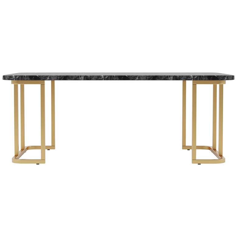 Image 5 Gambeza 47 1/4 inch Wide Black Gold Rectangular Coffee Table more views