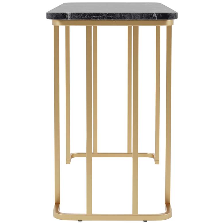 Image 5 Gambeza 47 1/4" Wide Black Gold Rectangular Console Table more views
